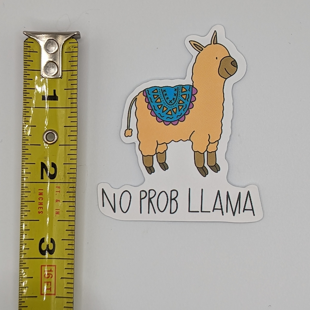 No Prob Llama Sticker - Picture 2 of 2
